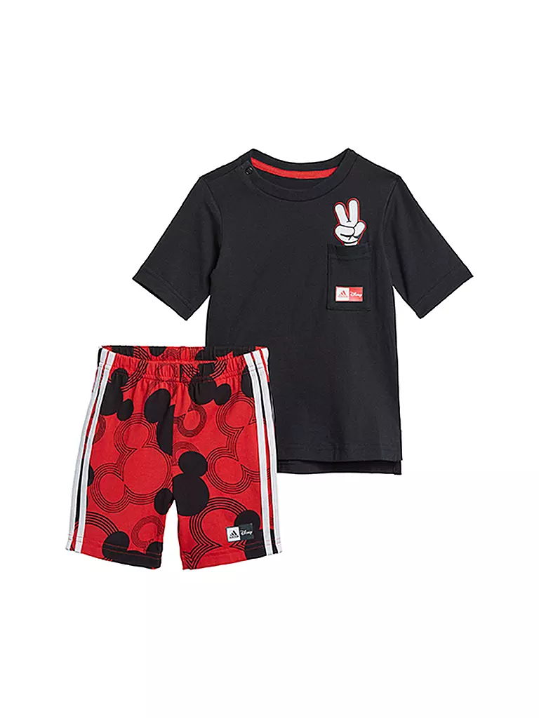 ADIDAS Baby Jungen Disney Mickey Mouse Sommer Set schwarz